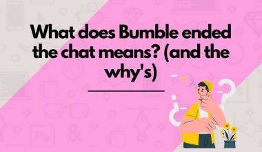 What does Bumble ended the chat means? (and the why's)