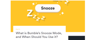 Front page of the snooze mode: Bumble snooze mode what do matches see