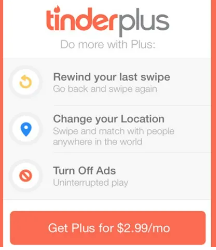The feature to rewind your swipe on tinder