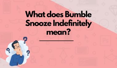 What does Bumble Snooze Indefinitely mean?