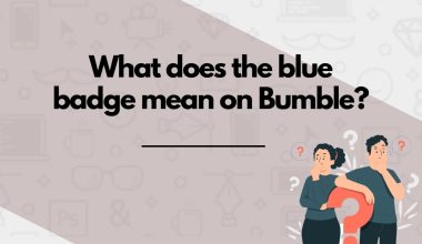What does the blue badge mean on Bumble?