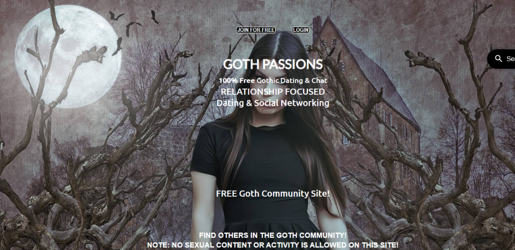 Gothpassions - dating app for goths